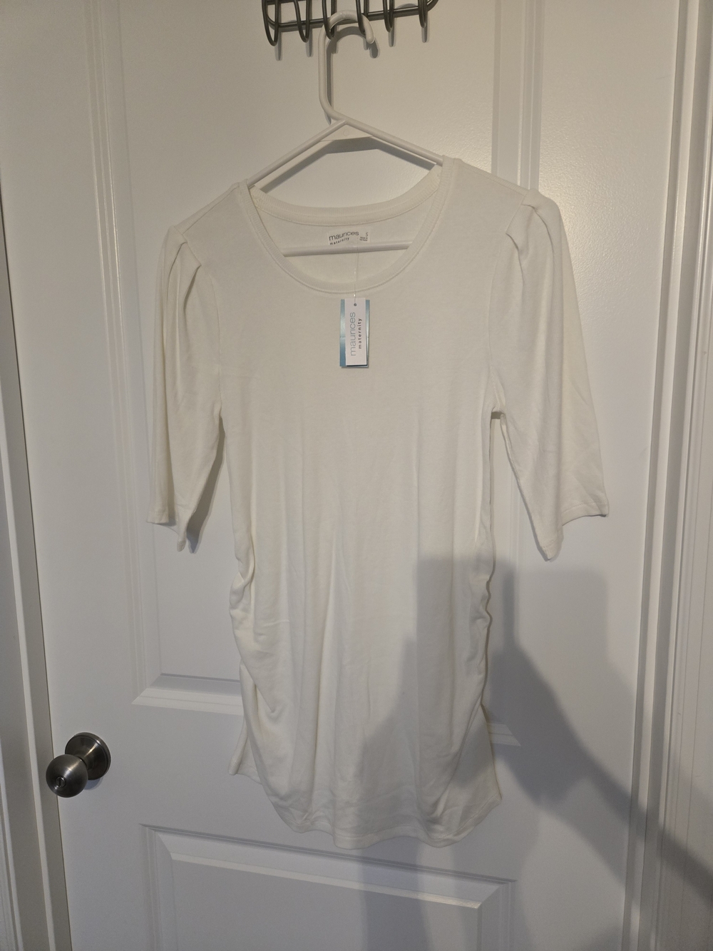 Maurices Maternity White Scoop Neck Top